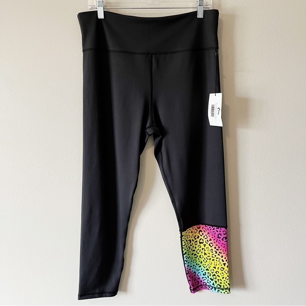 ZYIA Active NWT Rainbow Leopard Light n Tight Hi-Rise 7/8 Leggings Size 20